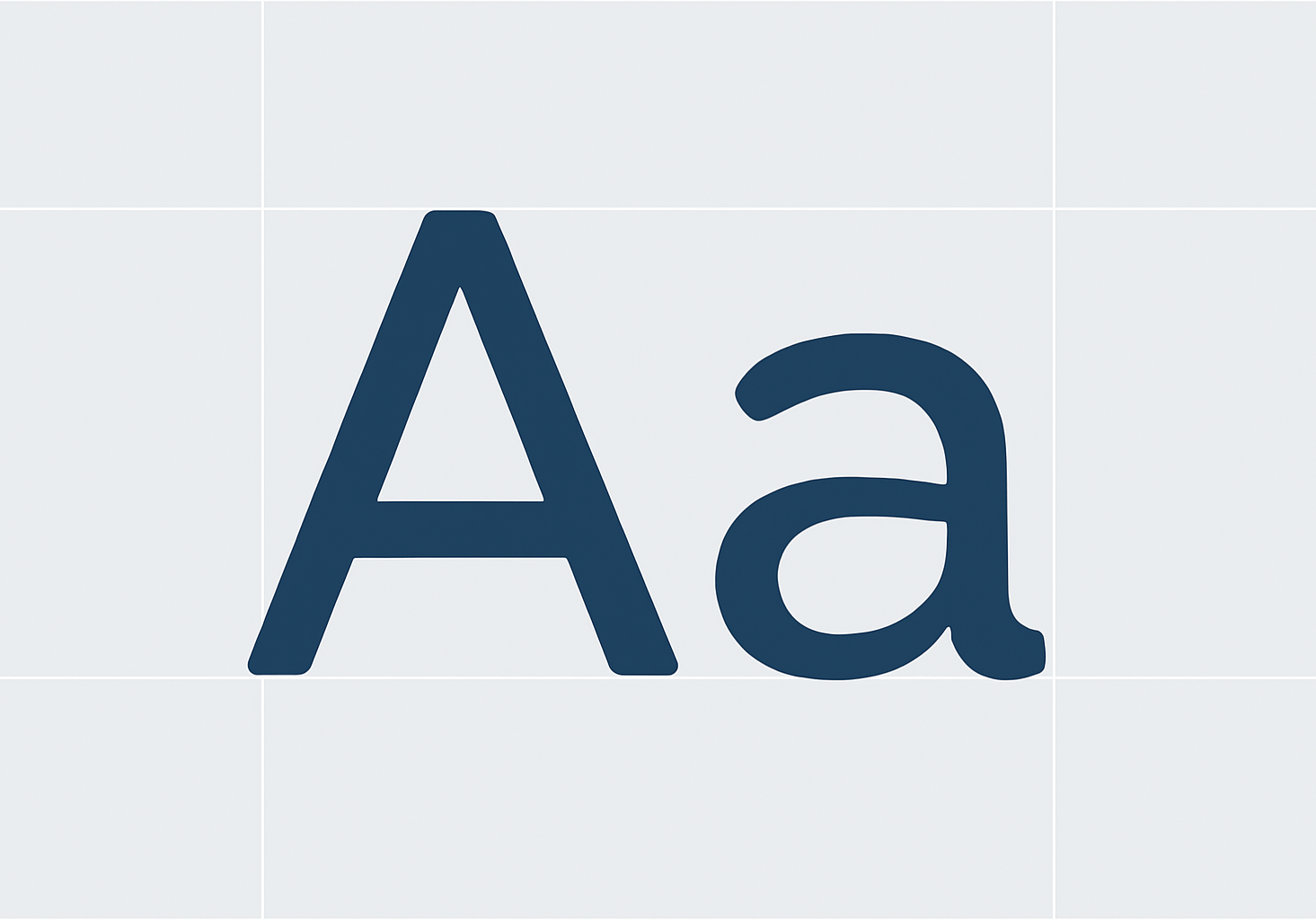 Large letters in brand typography
